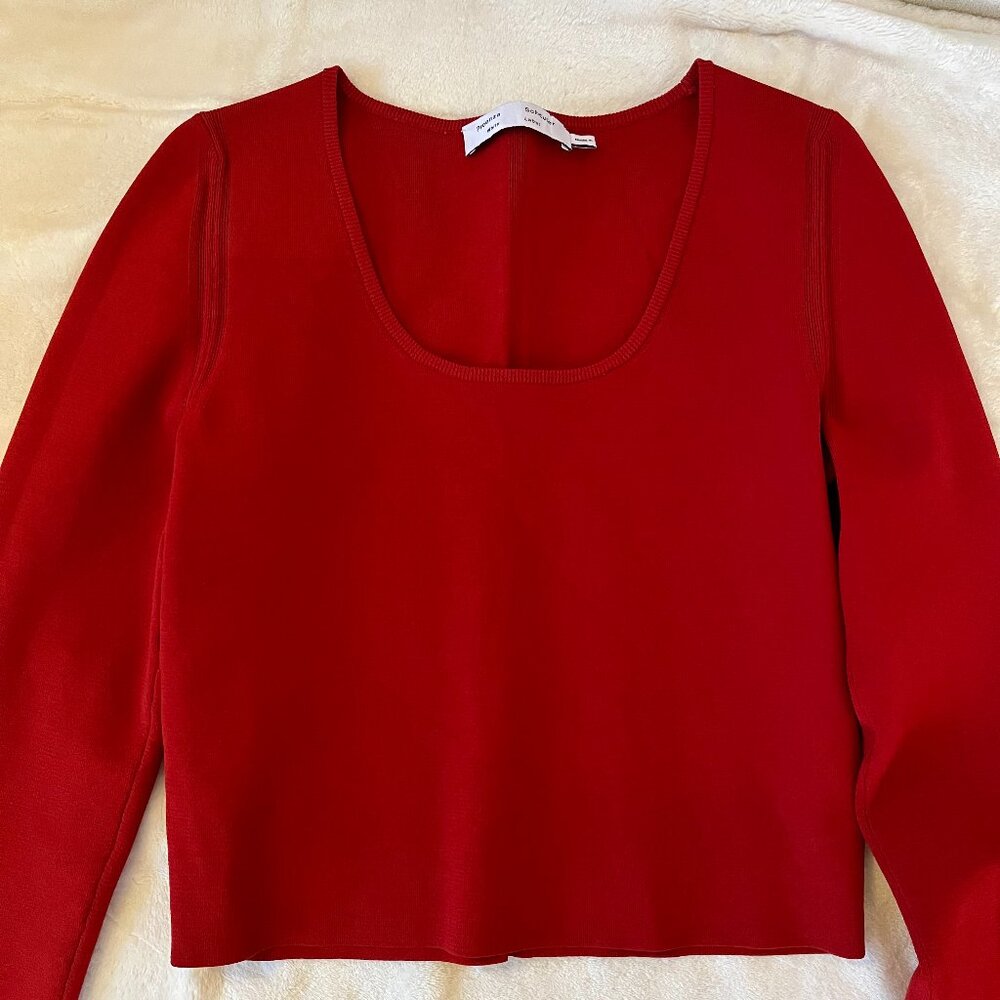 Proenza Schouler White Label Scoop Neck Top in red size M - Picture 4 of 7